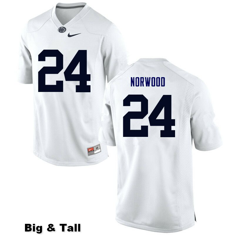 NCAA Nike Men's Penn State Nittany Lions Jordan Norwood #24 College Football Authentic Big & Tall White Stitched Jersey ZOO5798PF